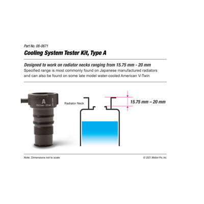 Motion Pro Cooling System Tester Adapter Type A