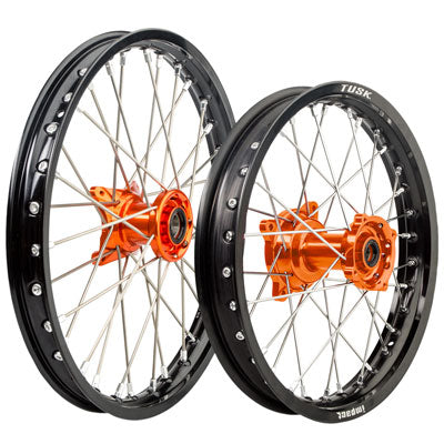 Tusk Impact Complete Front and Rear Wheel 1.40 x 19 / 1.85 x 16